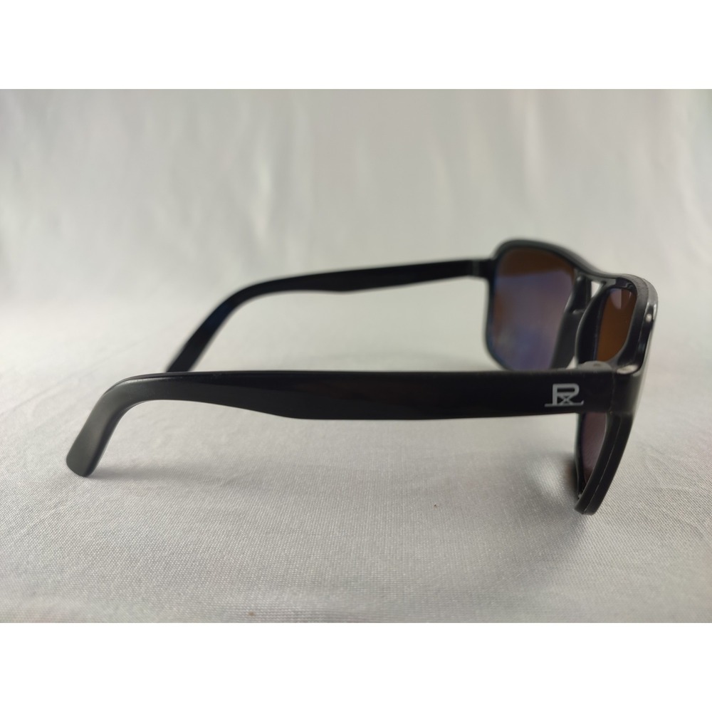 Rare VTG Vuarnet France Nylon Black Square Sunglasses Double Gradient Amber Lens - Picture 3 of 9
